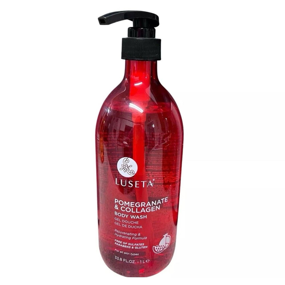 2LUSETA POMEGRANATE & COLLAGEN Rejuvenating Hydrating Formula BODY WASH 33.8 OZ
